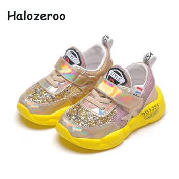 

Autumn Kids Casual Sneakers Baby Girls Glitter Shoes Children Mesh Sport Sneakers Toddler Boys Sequin Chunky Sneakers Trainer