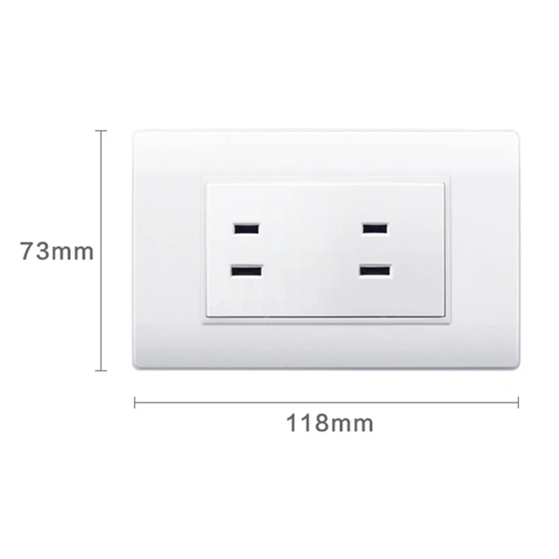 Southeast Asia PC Panel 15A American Multifunction Two hole Socket Wall Electrical Socket Laos