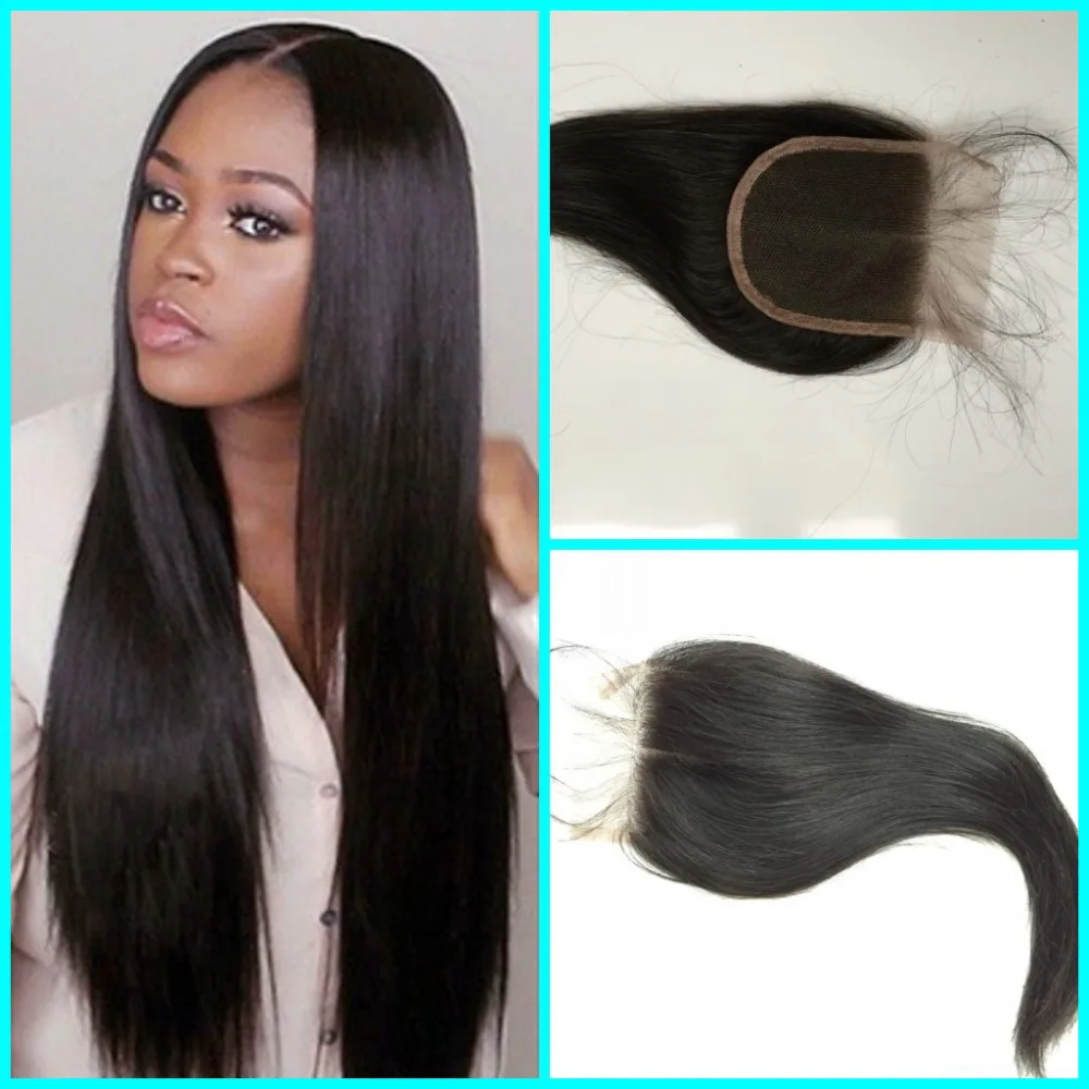 Indian Lace Closure 6A Unprocessed Raw Indian Hair Closures