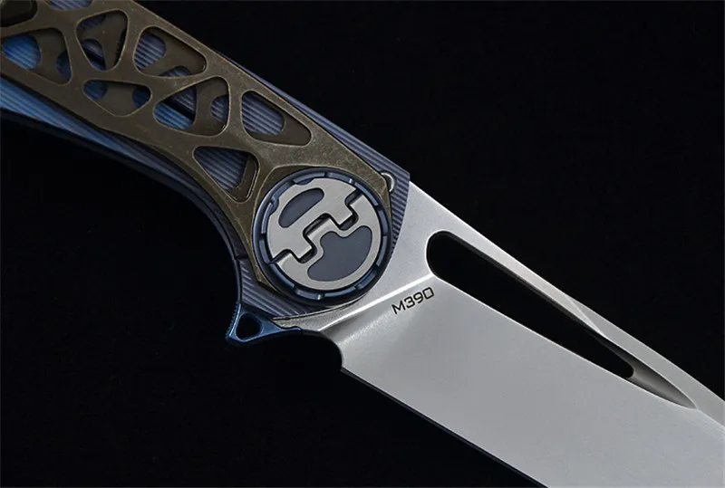 Новые ножи Harpoon VENOM M390 стальное складное лезвие, выдолбленный титановый или углеродное волокно ручка охотничий рыболовный карманный нож