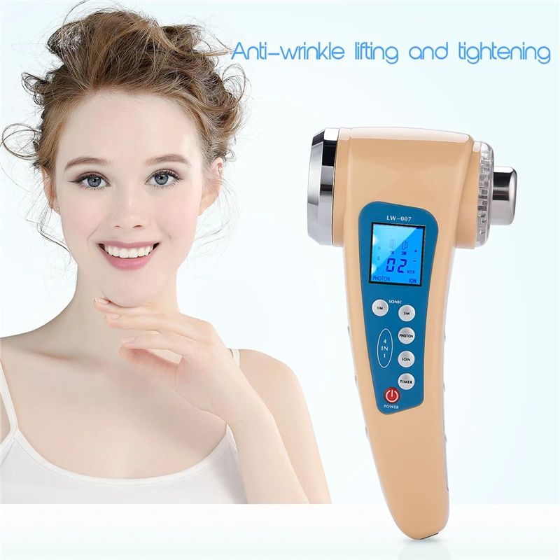 

Handheld Electric Ultrasonic LED Photon Ion Facial Cleaner Massager Wrinkle Removal Face Skin Care Rejuvenation Beauty Device 25
