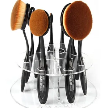 

Professional Round Makeup Acrylic Make Up Brushes Holder DIY Support Display Brushes Case Organizer Rack Cosmetic Kits