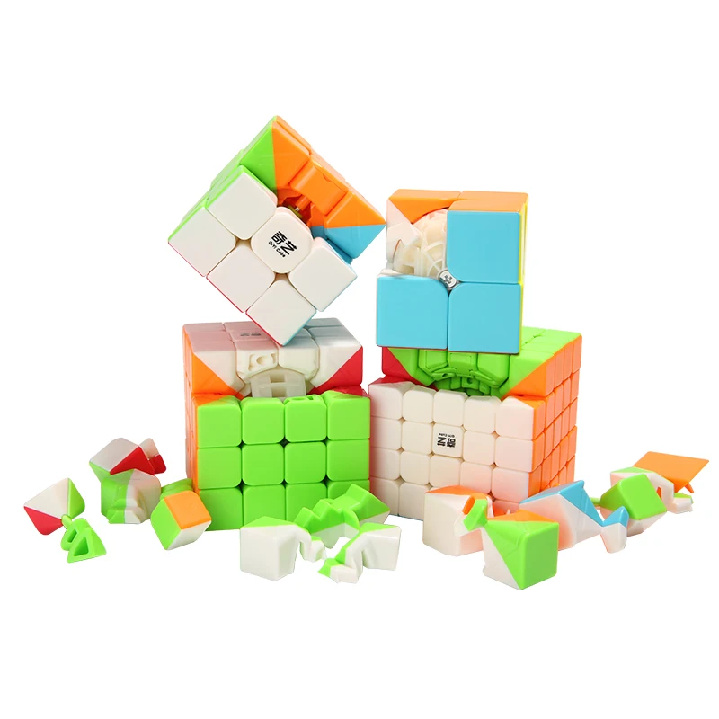 4 шт./компл. 2x2x2 3x3x3 4x4x4 5x5x5 скоростной магический паззл куб набор профессиональных обучающих игрушек для детей Волшебный скоростной куб набор