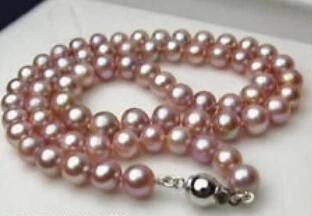 

FREE SHIPPING>>>@@ AS3926 9-10 mm Real Purple Pearl 18KWGP Ball Clasp Necklace