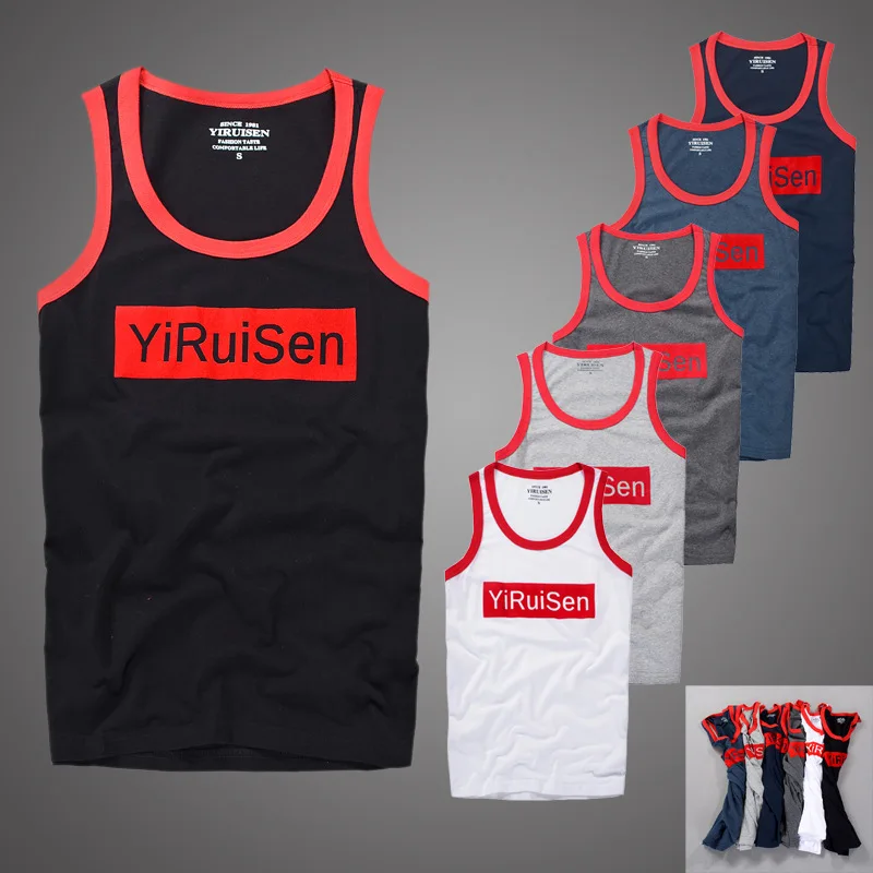 2018 New Fitness Cotton Men Tank Top High quality Fashion Bodybuilding Letter | Мужская одежда