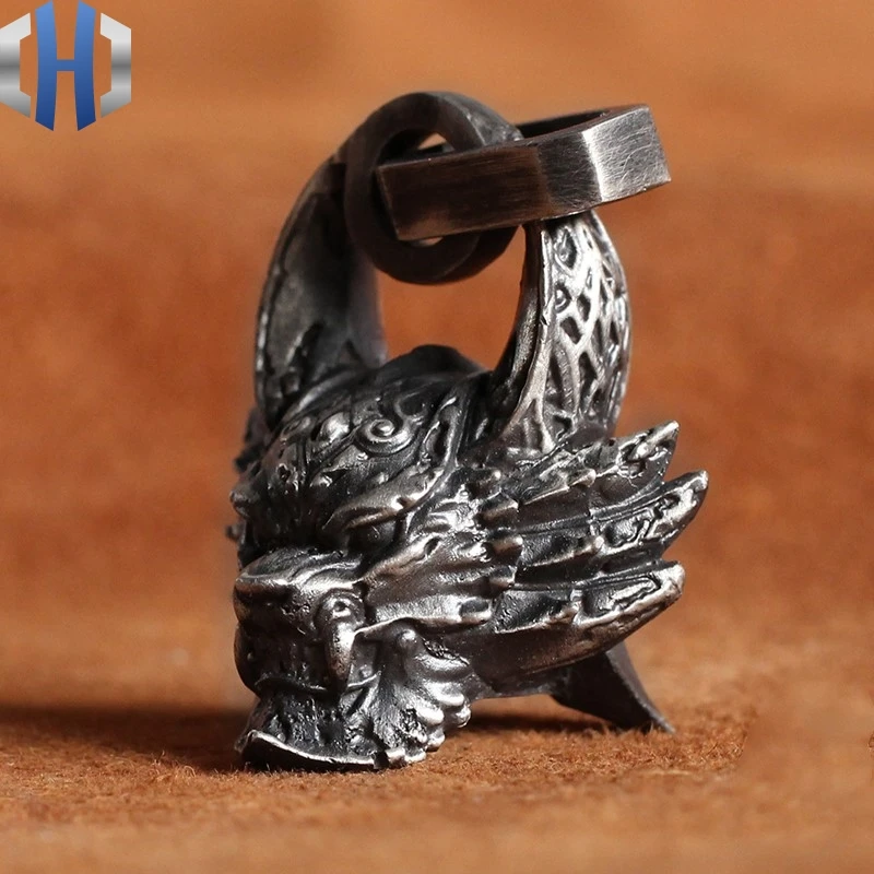 

Japanese Tooth Wolf Men And Women Original Handmade Custom Retro Old 925 Sterling Silver Pendant Necklace