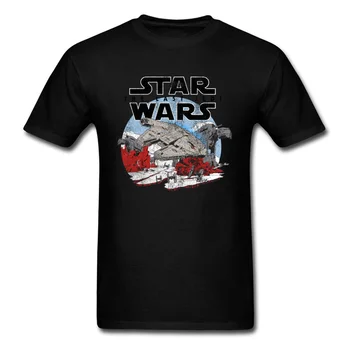 

Retro T Shirt Creator Millennium Falcon Battle Design A Shirt Custom Tshirt Printing Men's T Shirts Star Wars League T-Shirt