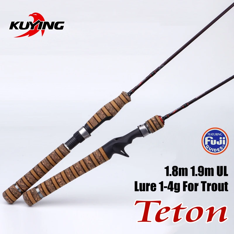 1 9m Ultra Light Casting Spinning UL Teton Lure Fishing Rod With FUJI Parts