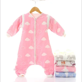 Child Baby Sleeping Bag 6 layers Thick Muslin Kids Sleepsacks Baby 100% Cotton Soft Sleep ware Infant Bebe Sleepsacks Envelope dile baby sleeping bag soft cotton autumn child sleep suit soft baby sleepsacks dogs clothes autumn winter