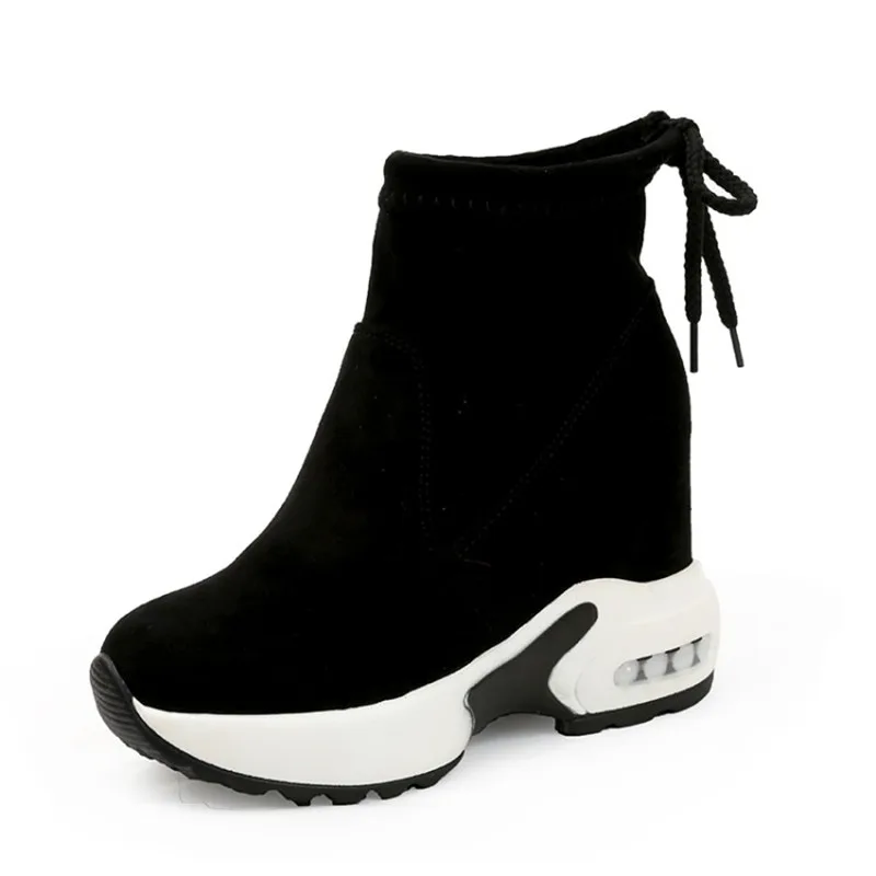 COOTELILI Fashion Increasing Shoes Women High Heels Ankle Boots For Women Autumn Winter Rubber Boots Women Pumps Ladies 35-39 (4)