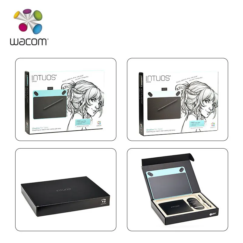 1 год гарантии Wacom Intuos Draw Tablet CTL 490 цифровой графический чертеж планшет Pad 2048