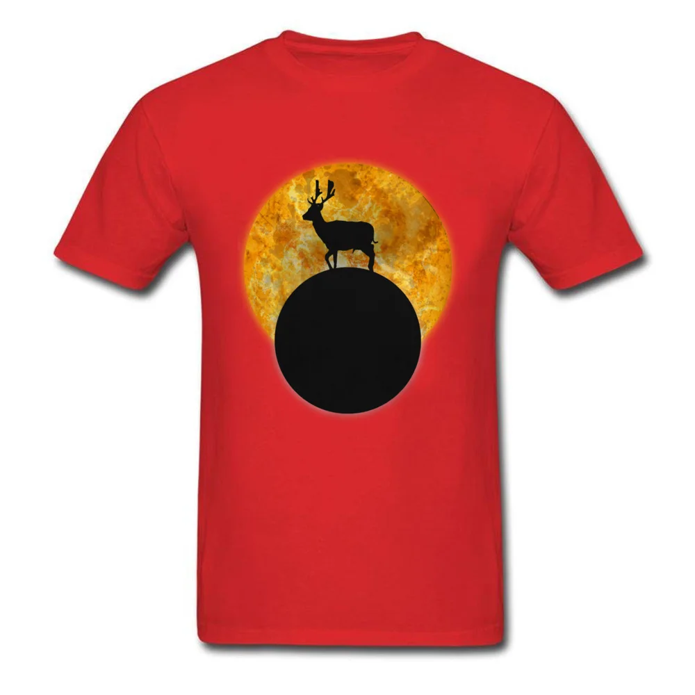 Deer Walking On The Moon_red