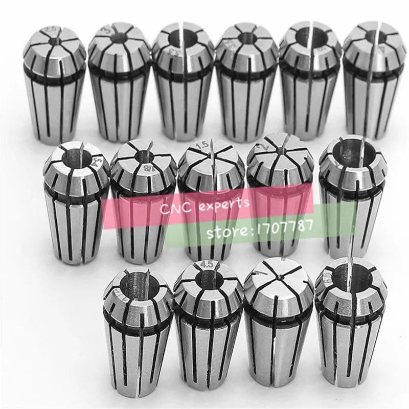 

15PCS ER11 Spring Collet Set for CNC Engraving Machine & Milling Lathe Tool Tool Holder
