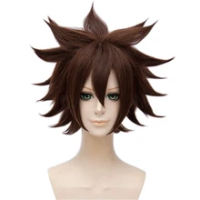 Ccutoo Aotu World Anmicius коричневый короткий аксессуар для волос пушистой цветок Синтетический Косплей Полный Парики жаростойкий костюм вечерние парики