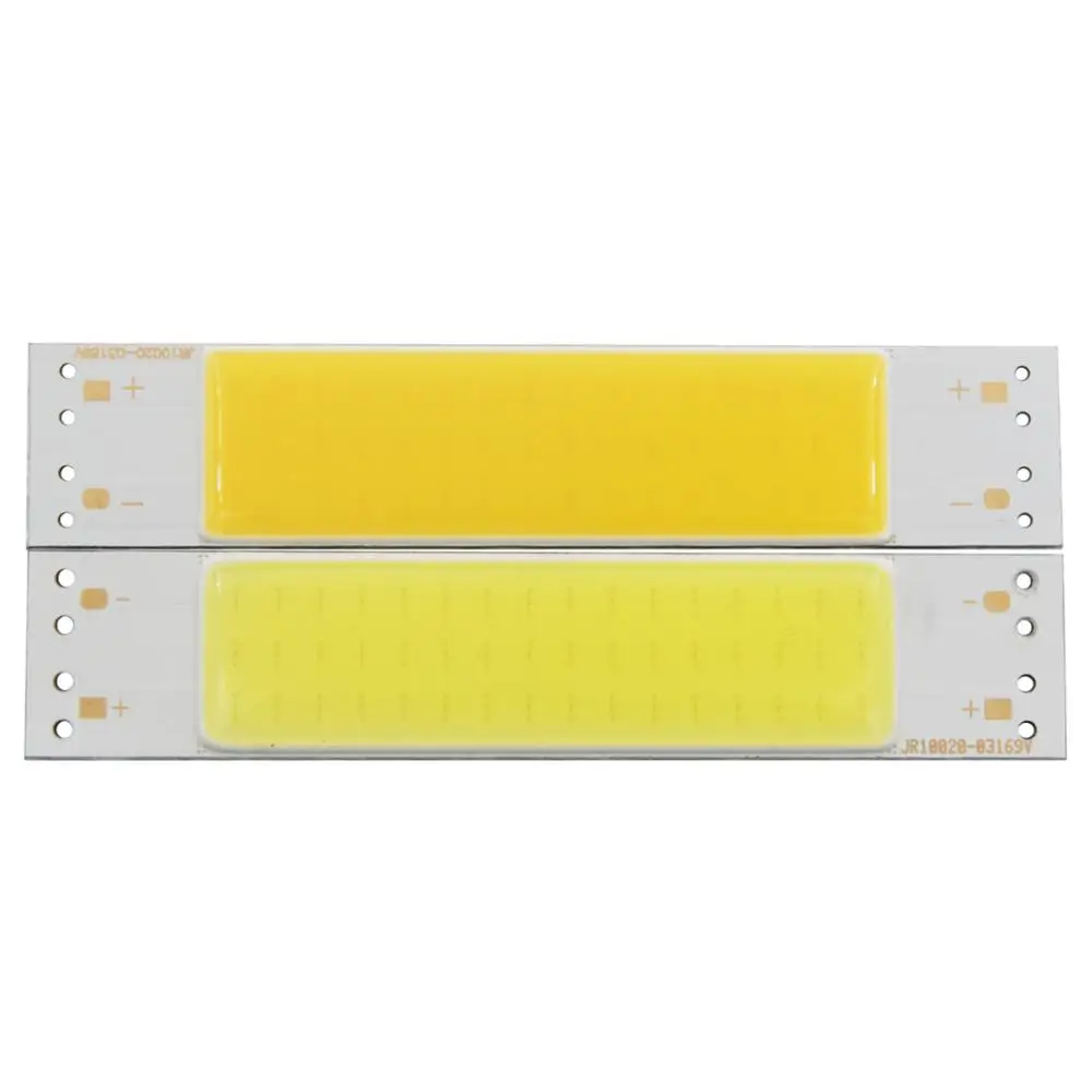 10PCS allcob 100mm 20mm 3W 9V DC LED COB module Bar Light Source Lamp chip on board White Warm White LED FLIP Chip Bulb DIY lamp