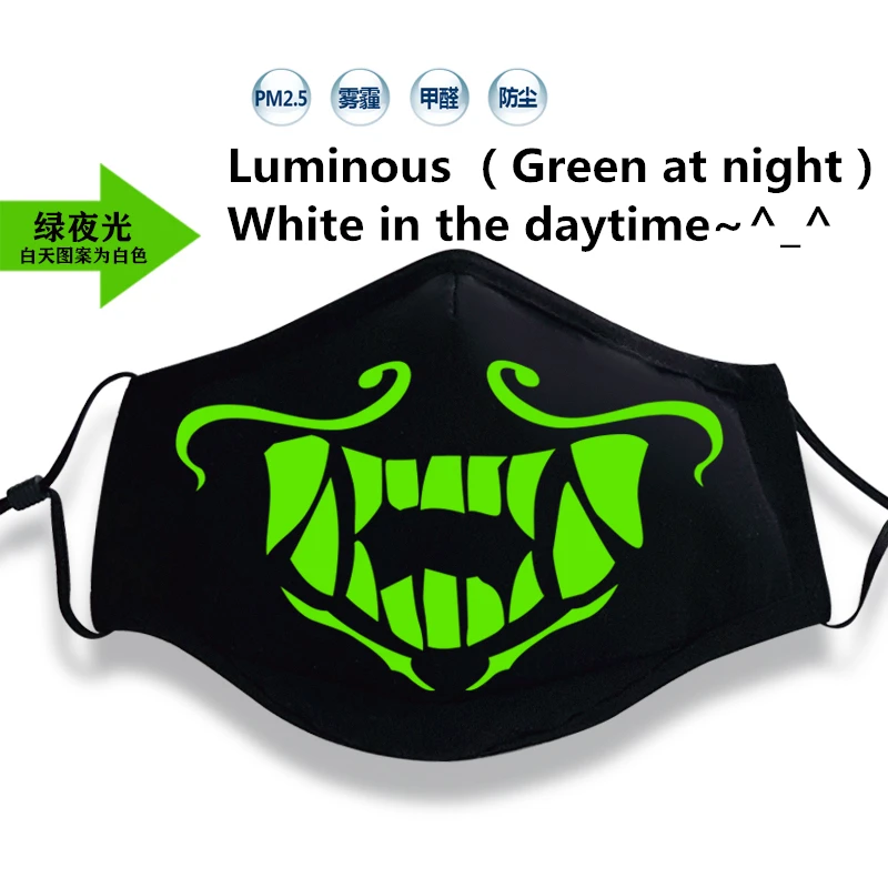 LOL KDA Cosplay Akali Girl Boy Luminous Mask K/DA Mouth-muffle Cosplay Accessories Accessory Christmas Decoration For Costume