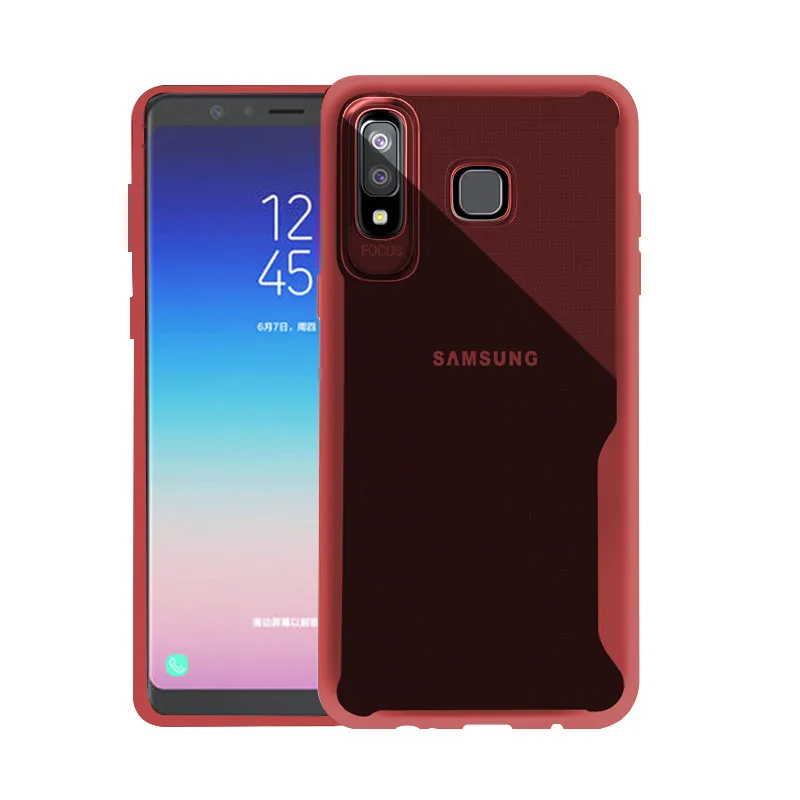 Pdgb прочный прозрачный ТПУ чехол для samsung Galaxy M10 M20 A10 A30 A50 A750 A6 A7 A8 плюс 2018 J4 J6 S10 Lite