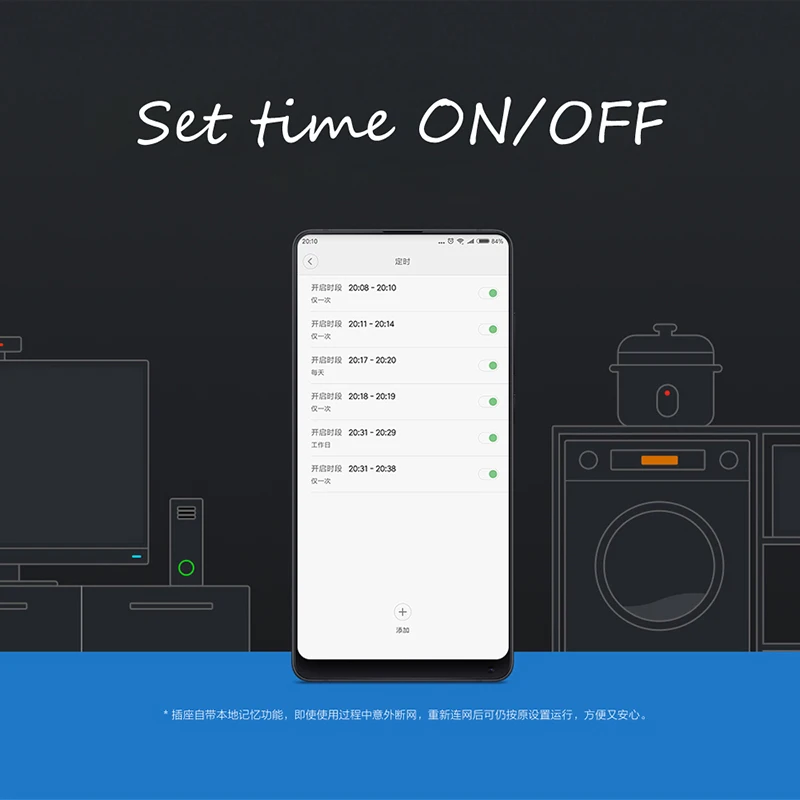 Xiao mi jia zigbee умная розетка Wifi приложение беспроводные Переключатели Таймер штекер для Android ios работа с mi home App