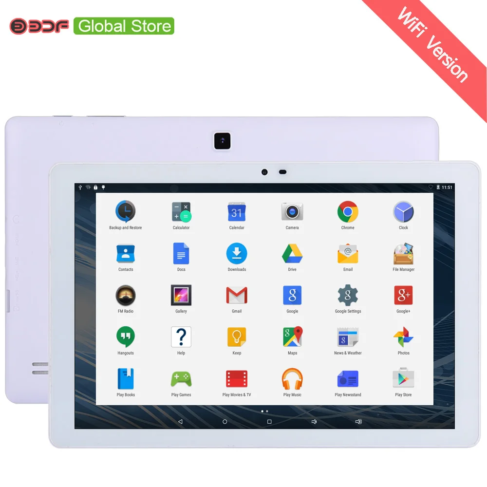 

10 Inch Support Micro HDMI Slot IPS Screen LCD Quad Core Android 5.0 Tablets Pc 1GB+16GB 6000Mah Battery 2M+5M Camers