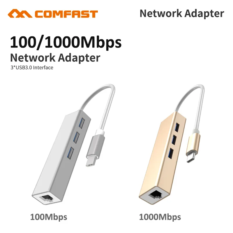 Comfast USB 3,0 Gigabit Ethernet адаптер 3-Порты и разъёмы USB 3,0 хаб шины w/10/100/1000 RJ45 Gigabit Ethernet LAN Порты и разъёмы конвертер центр