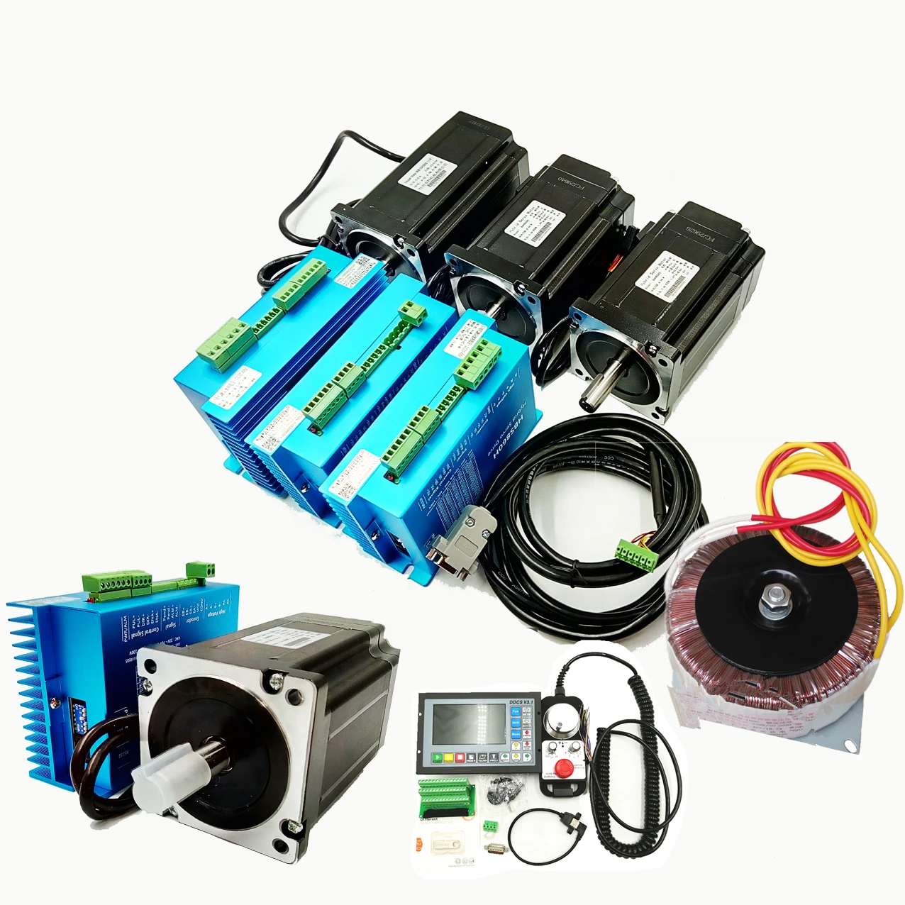 4 оси NEMA34 1700oz in 12 нм замкнутый цикл шаговый комплект Драйвер + мотор контроллер 3 1
