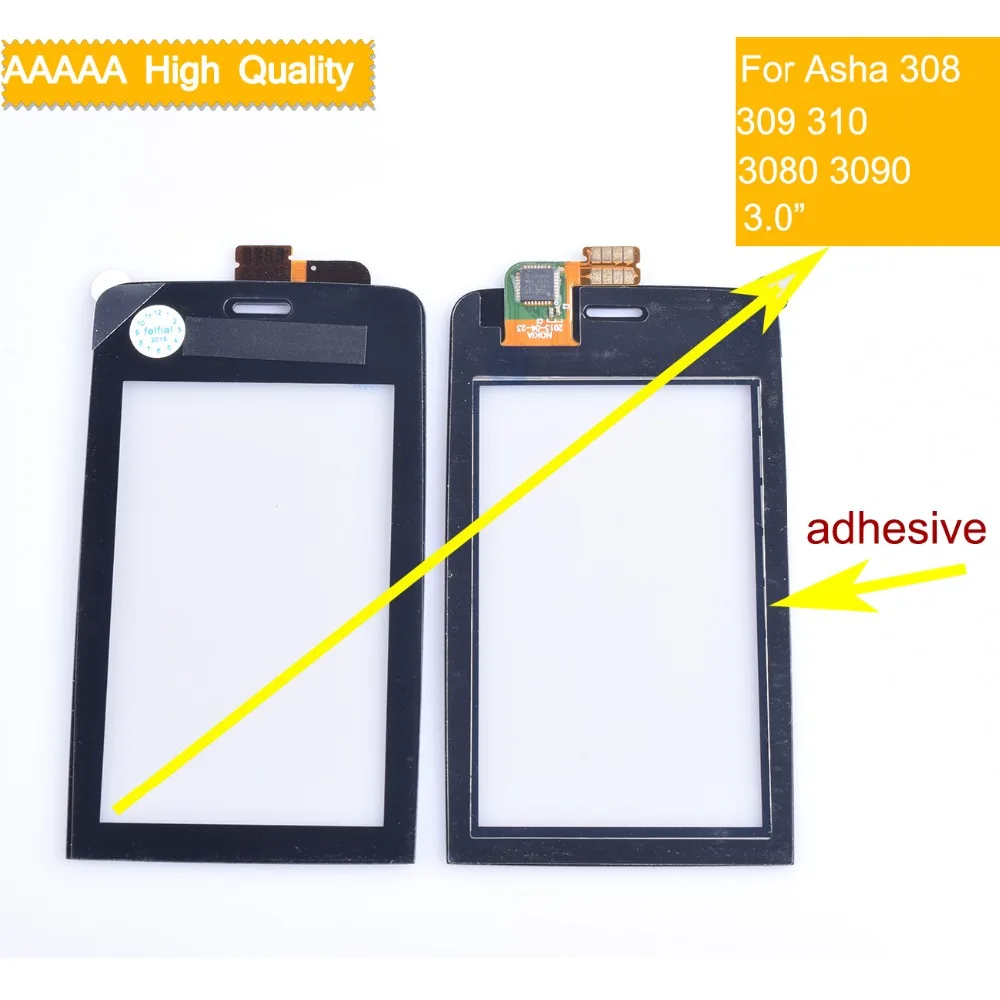 Сенсорный экран N308 для Nokia Asha 308 309 310 3080 3090 сенсорный с цифровым преобразователем