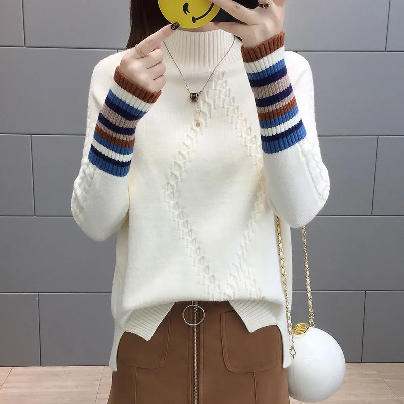 Women Sweaters and Pullovers 2018 Fall Knitted Long Sleeve Turtle Neck Ladies Knitwear Pullover Top Fashion Pull Female Jumper Women Sweaters and Pullovers 2018 Fall Knitted Long Sleeve Turtle Neck Ladies Knitwear Pullover Top Fashion Pull Female Jumper