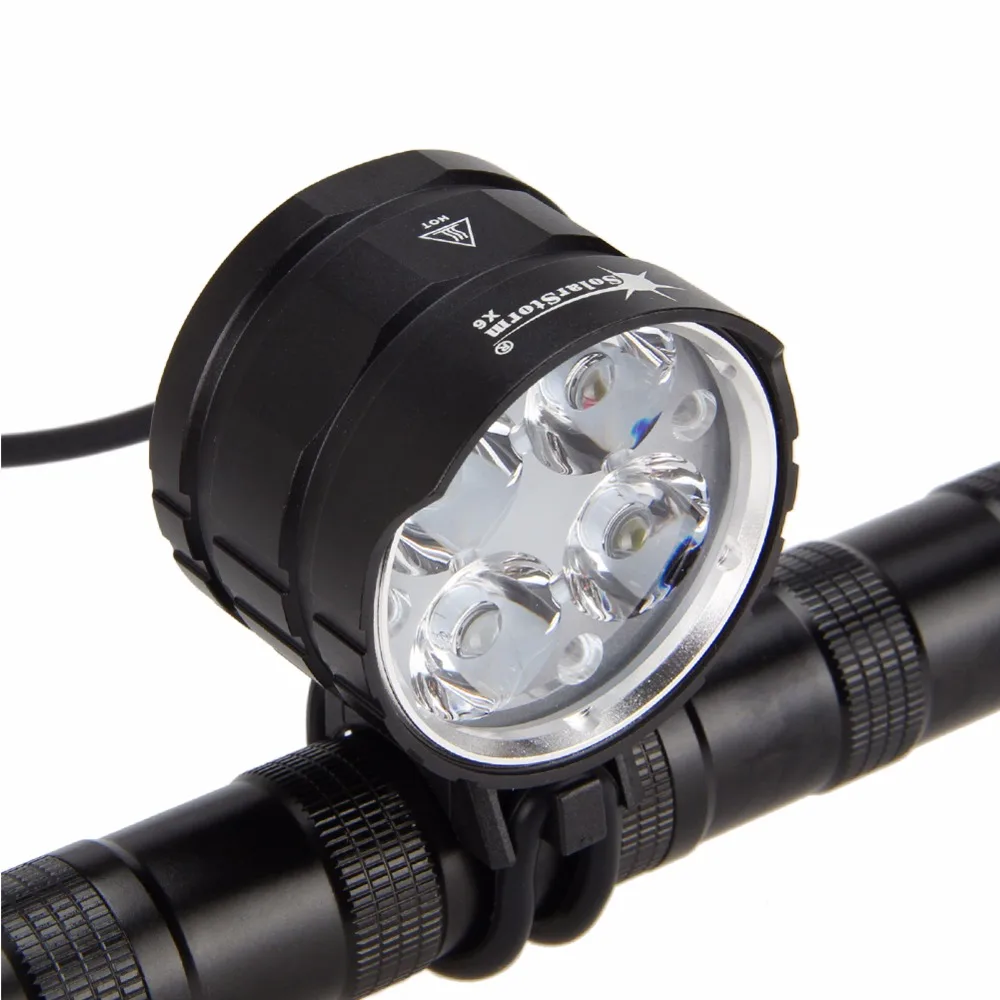 Clearance SolarStorm 8000LM 4x XML T6 LED Head Front Bike Lamp Bicycle light Cycling Lamp Flashlight Torch +6x18650 Battery+ Taillight 0 Clearance SolarStorm 8000LM 4x XML T6 LED Head Front Bike Lamp Bicycle light Cycling Lamp Flashlight Torch +6x18650 Battery+ Taillight 0