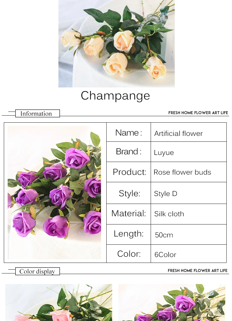 Luyue, 4 стиля, 11 шт./лот, розы, шелковые искусственные цветы, Свадебный декор, имитация искусственного пиона, венок, Декор для дома и сада
