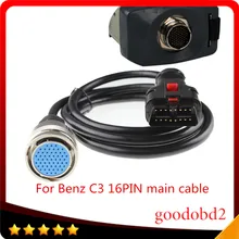 For Benz MB Star C3 OBD2 16PIN Cable OBD II 16 Pin connect mian test Cable car diagnostic scanner tool MB C3 obdii 16-pin cable