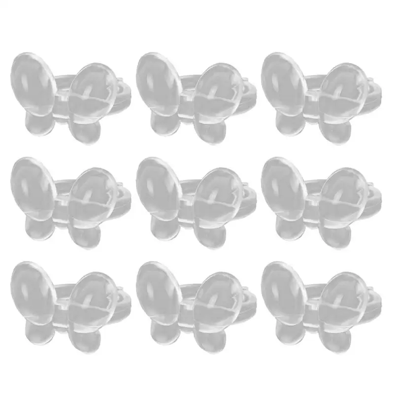 50pcs Diy Nail Polish Color Swatch Display Ring Butterfly Nail Art