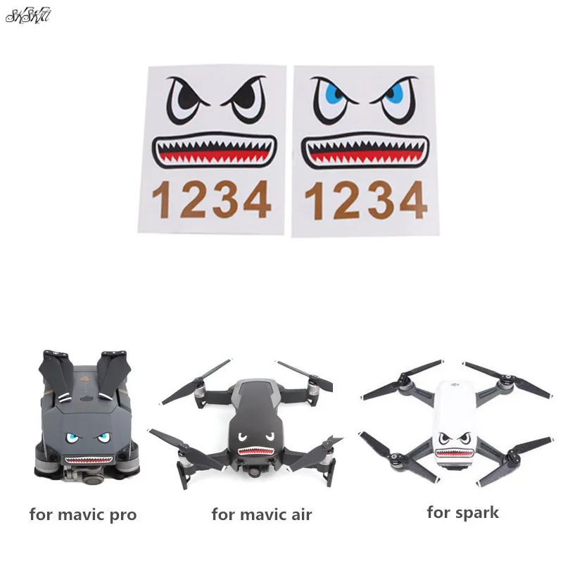 

2pcs /set Drone Body Shell Battery Stickers Decals Decorative Parts For DJI Mavic Pro air Spark Drone Accessories