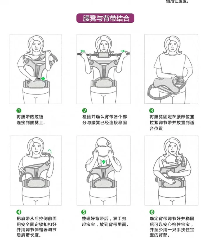Aiebao многофункциональные детские подтяжки, дышащие плечевые ремни на талии, табуреты, дамские переноски спереди для переноски детей