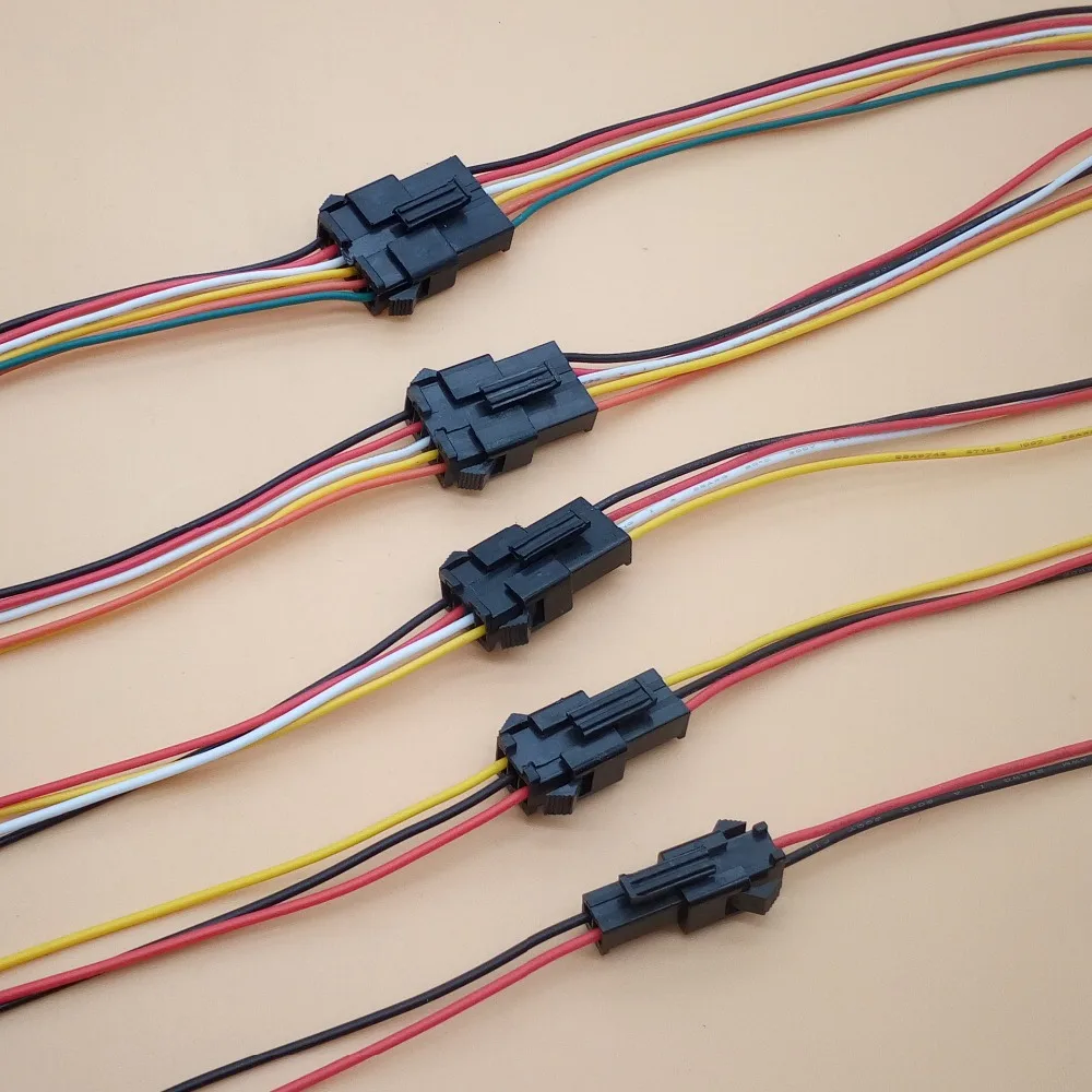5 пар SM2.54 2 3 4 6pin SM светодиодный разъем 2Pin/3pin/4pin/5pin провод кабель pigtail Разъем общая длина 40 см|Соединители| |