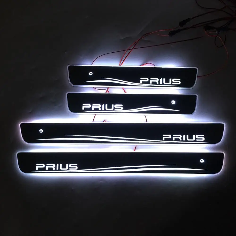 Car-styling for Toyota PRIUS LED Door Sill Scuff Plate Welcome Pedal threshold shining brilliant pe - 33023718215