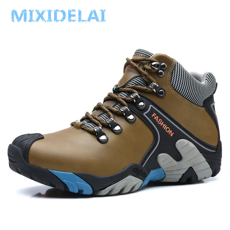 Winter Snow Boots Men Boots Size 38-46 Waterproof Snow Lace Up Ankle Warm Winter Shoes For Men