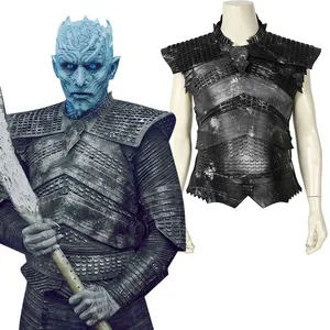 Game of Thrones 8 Night King Costume White Walkers Cosplay a Song of Ice and Fire Halloween Only Vest Helmet Pants Shirt