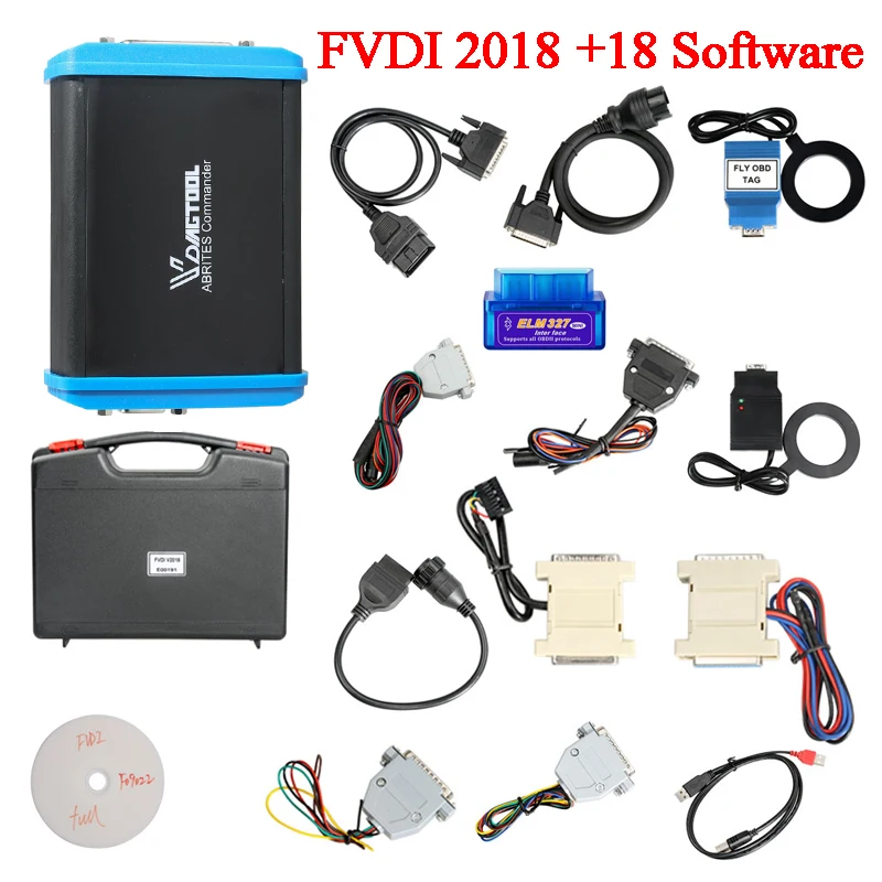 FVDI V2018 FLY FVDI Abrites Commander FVDI полная версия 18 программного обеспечения VVDI без ограничений по времени FVDI DHL корабль с ELM327