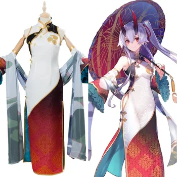 

Costume Fate Grand Order Cosplay Tomoe Gozen Costume Dress FGO Third Anniversary Costumes Cheongsam Kimono Halloween Carnival