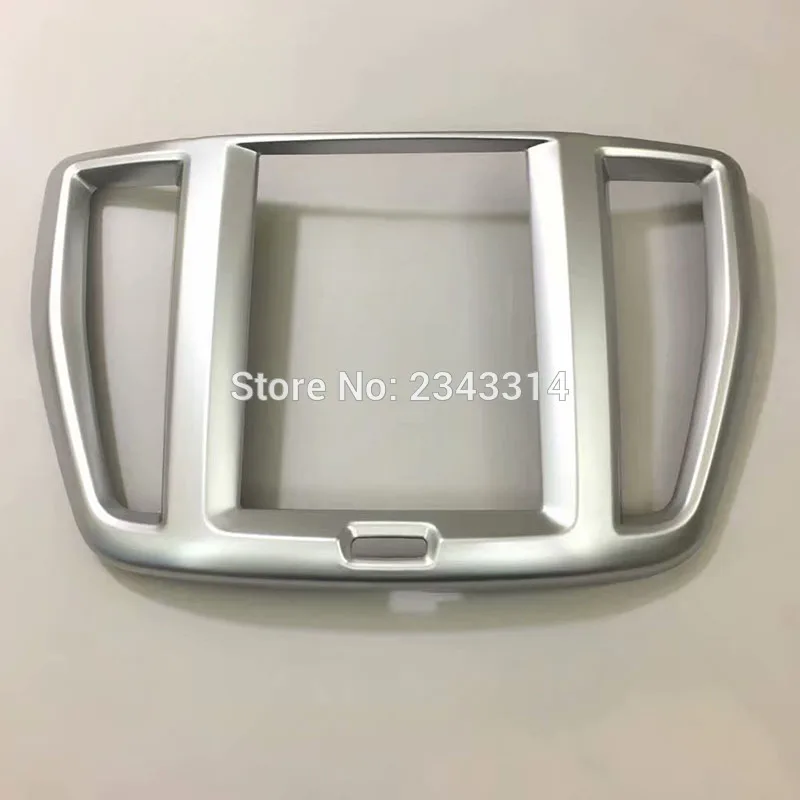 Silver Для- Volvo XC60 ABS автомобильный передний внутренний навигационный экран дисплей рамка Накладка наклейка крышка аксессуары - Цвет: Silver