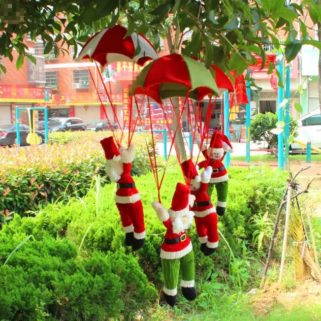 Горячая Санта Клаус Снеговик в парашюте Рождественская елка висячие украшения милые украшения Прямая поставка s10 35