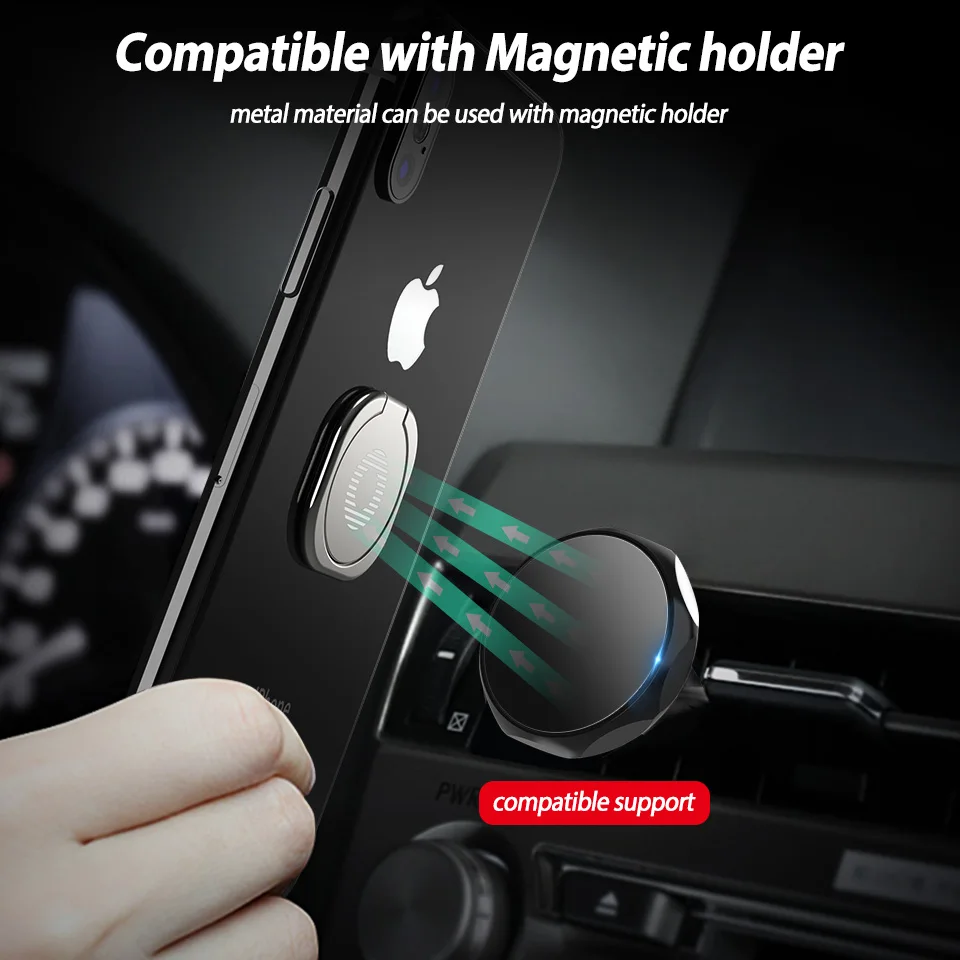 Магнитная клетка с кольцом на палец держатель мобильного телефона крепление для iPhone X XR samsung S9 S10 Ультра тонкое кольцо планшет держатель телефона кронштейн