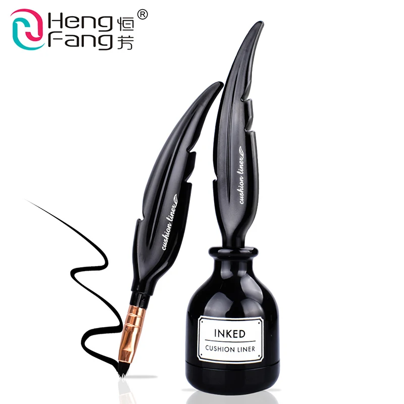 

Novo Brand Air Cushion Eyeliner 2 Colors Feather Shape Liquid Eyeliner Waterproof Durable Color Waterproof Long Lasting
