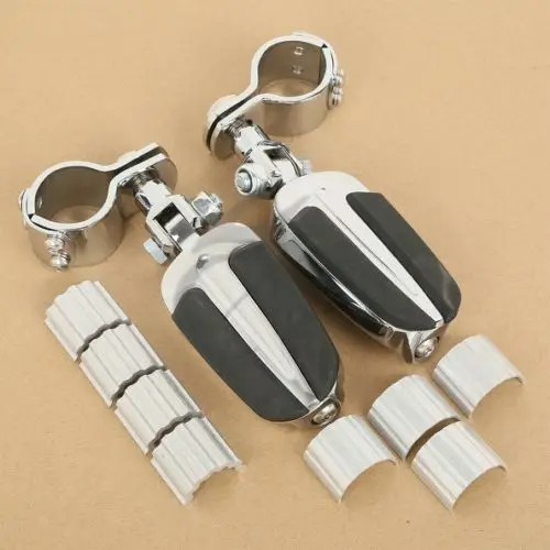 Chrome Foot Pegs Clamps For Honda GL1800 01-11 VLX600 DLX600 Shadow VT600 VT750 Chrome Foot Pegs Clamps For Honda GL1800 01-11 VLX600 DLX600 Shadow VT600 VT750