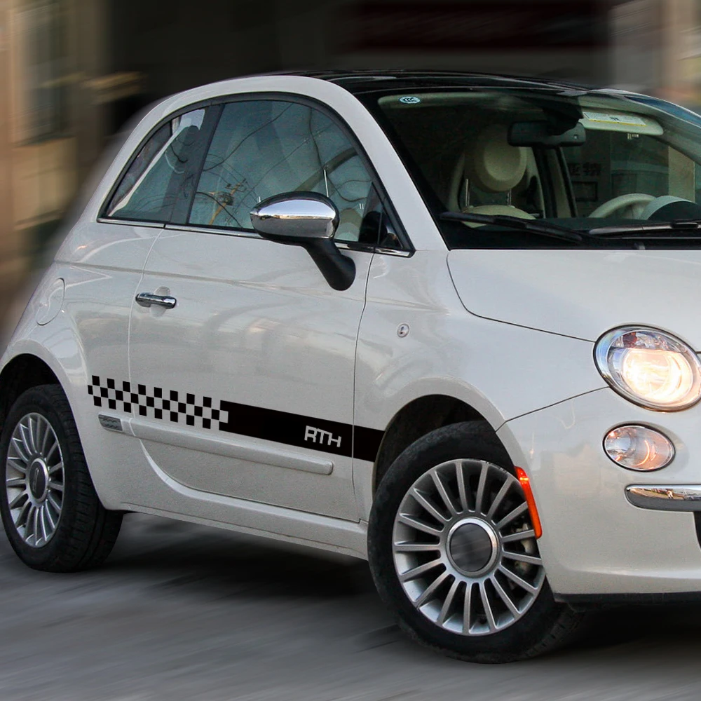 2 шт./лот автомобильный Стайлинг логотип Abarth боковая юбка наклейки декор для тела
