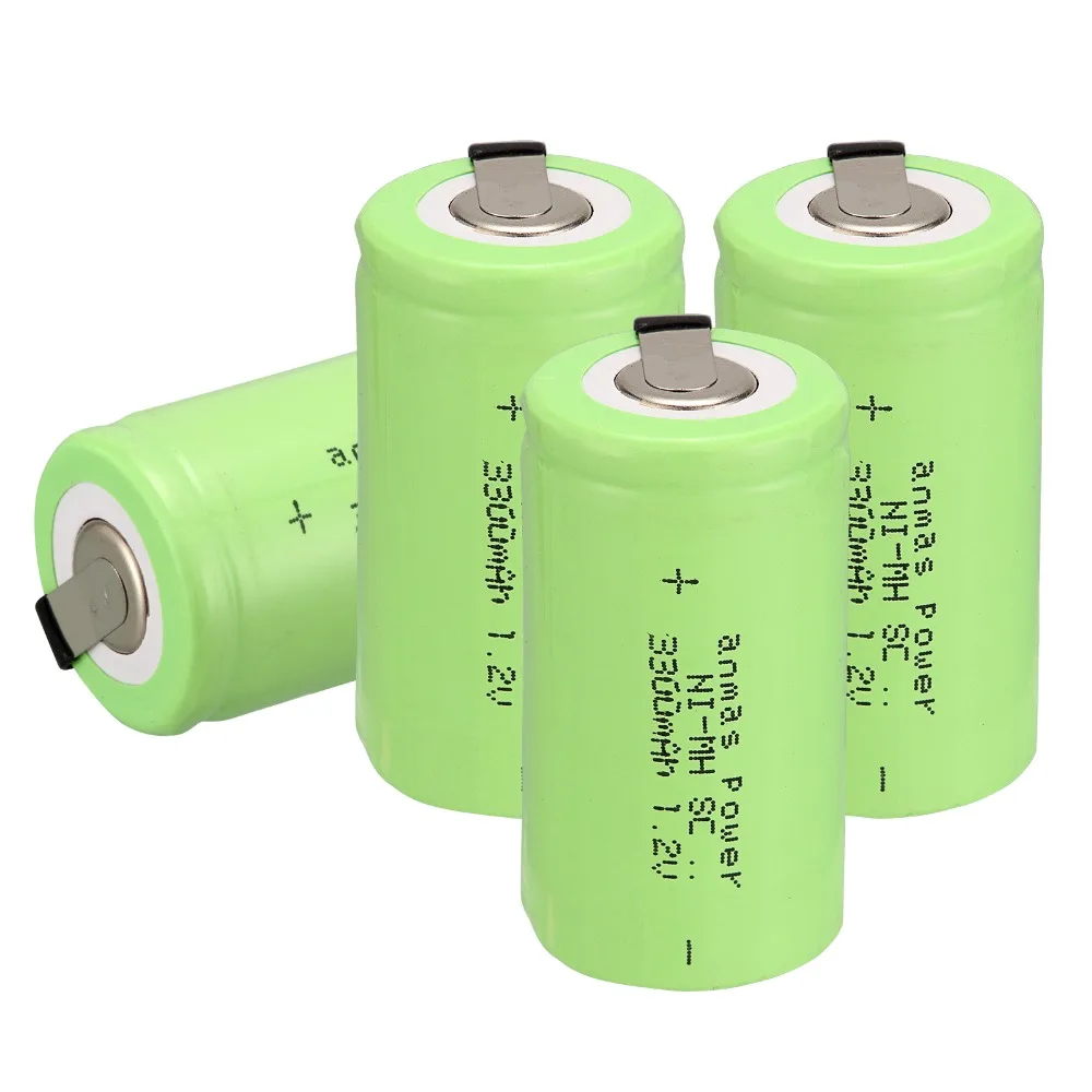 2 шт./лот Anmas power NIMH 1,2 V аккумулятор 3300mAH Ni-MH Sub C SC батареи аккумуляторная батарея