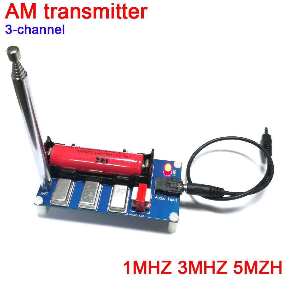 DYKB 3-канальный AM передатчик 1MHZ 3MHZ 5MZH с антенной для радио приема плеер передатчик или телефон