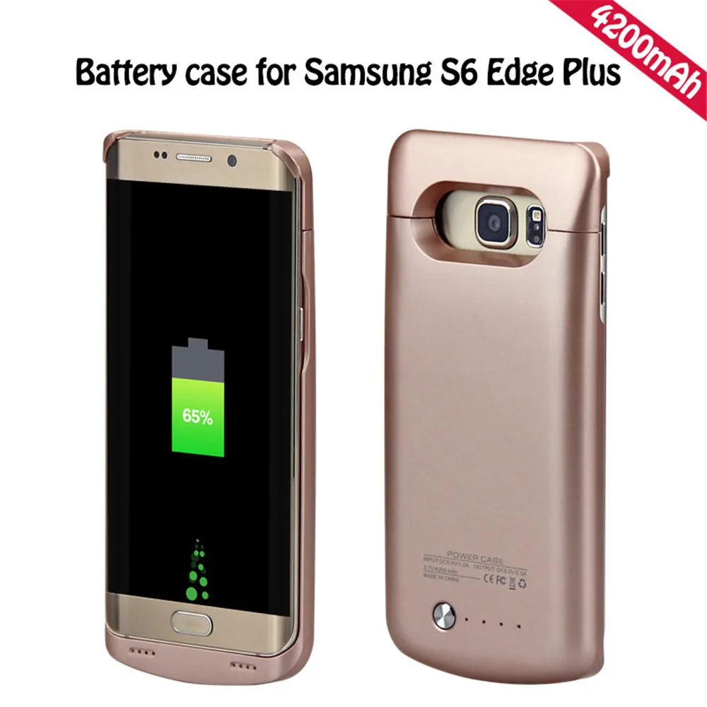 Luxmo 4200 mAH external battery case for Samsung S6 edge plus portable power bank cover rechargeable battery case129-8001 (7)