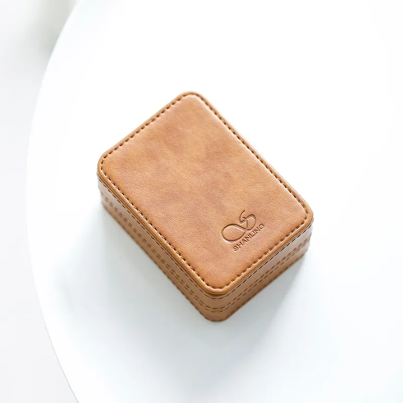 Music player leather case SHANLING C2 Handmade PU Leather Storage Box For Earphones Portable Pressure Box For M0 mini player
