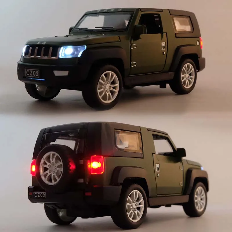 1:32 Jeep внедорожный сплав модель автомобиля звуковой светильник оттяните назад